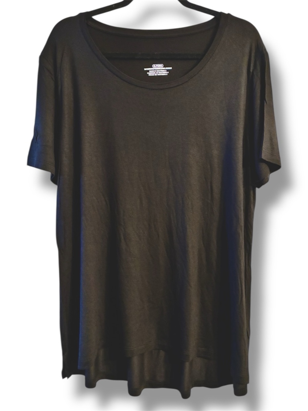 ✨ Buttery Soft High Low Tee XL | Flowy Rayon Stretch Athleisure Top Black NWOT